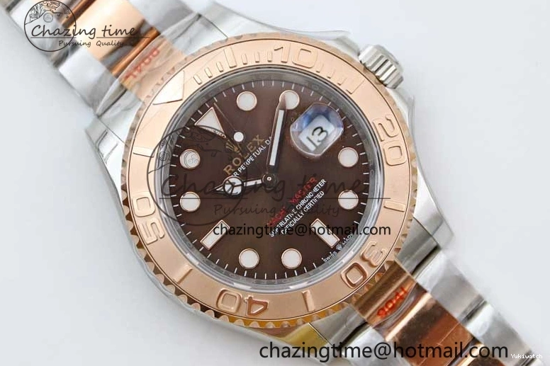 EWF SS Dial RG Yacht-Master Brown RG Bracelet 1:1 Edition Best on 126621 SS A3235 0409